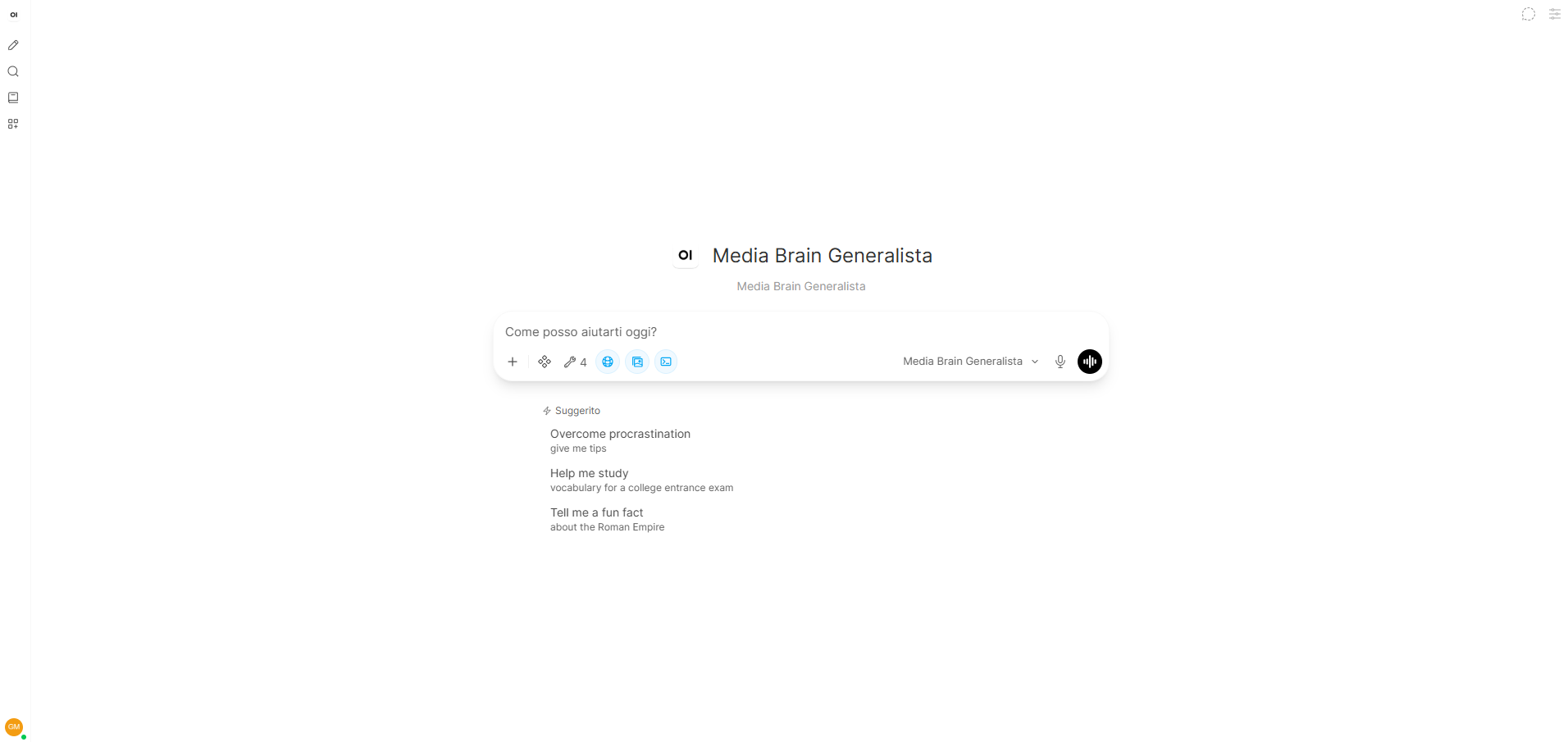 OpenWebUI - vista generale dell'interfaccia