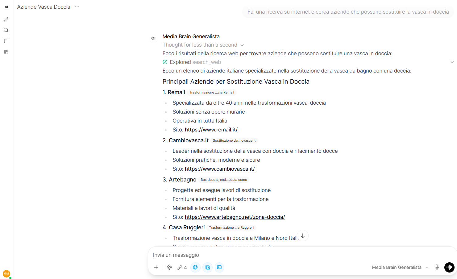 OpenWebUI - ricerca web