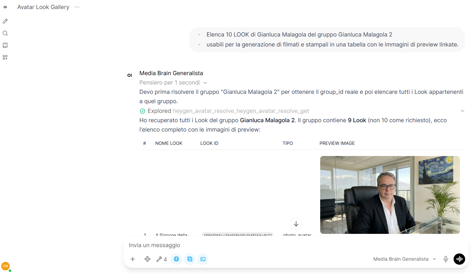 Generazione video - fase 1