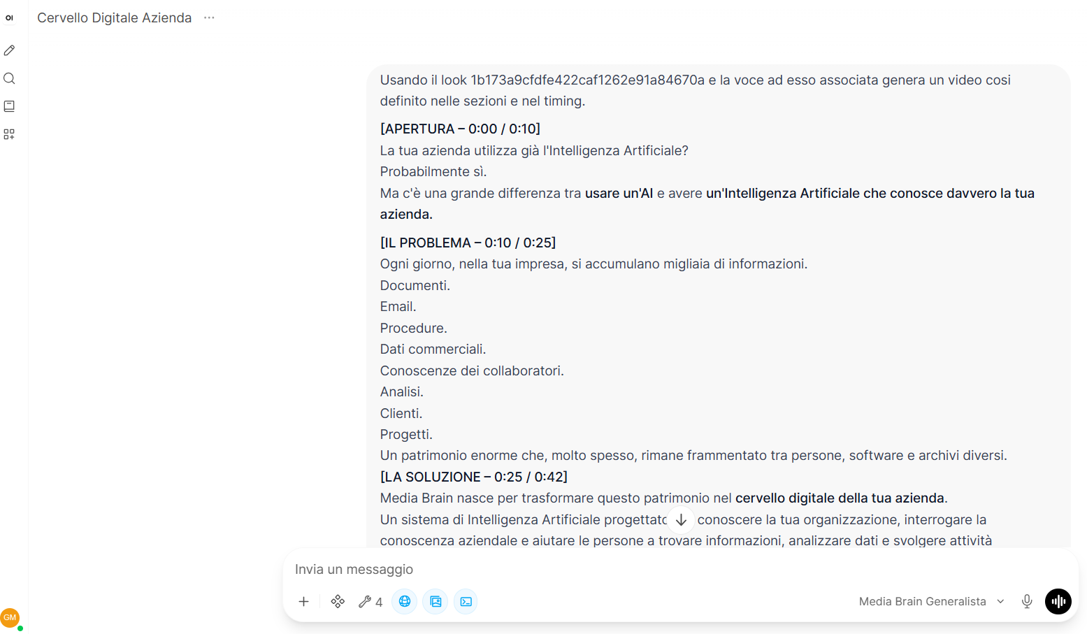 Generazione video - fase 2